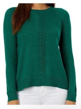 Lilly Pulitzer Esma Crewneck Knit Sweater in Evergreen